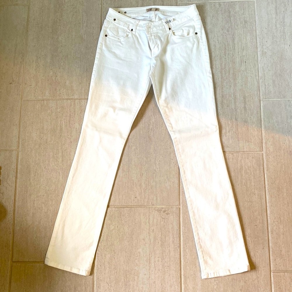Cream, off white, skinny Cabi jeans, size 4, barely worn
